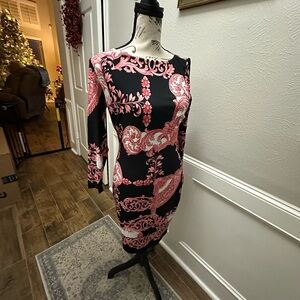 Cache Elegant Black and Pink Women's Dress